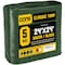 Core Tarps Tarp, 24 ft L x 0.5 mm H x 24 ft W, 5 Mil, Green/Black, Polyethylene CT-503-24X24 - alternate 1